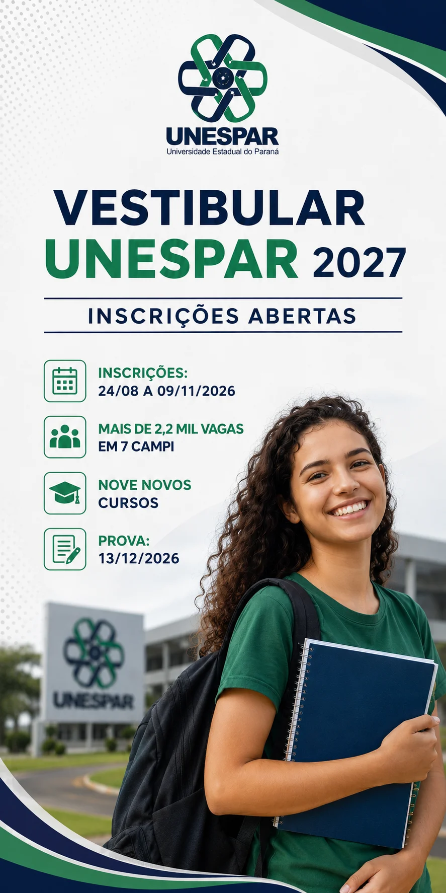 Vestibular Unespar 2027 (Imagem: IA)
