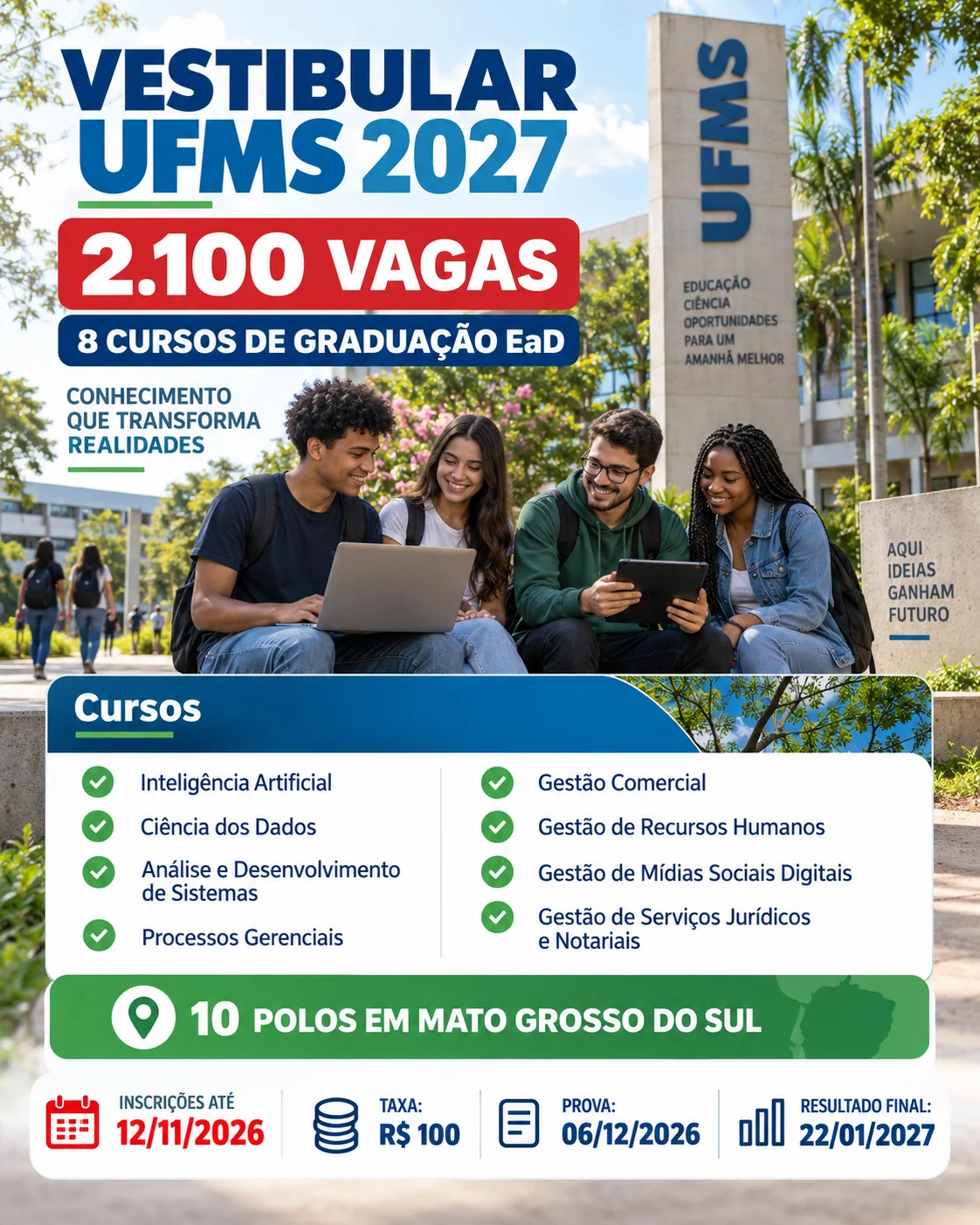 Graduação EAD UFMS (Imagem IA)
