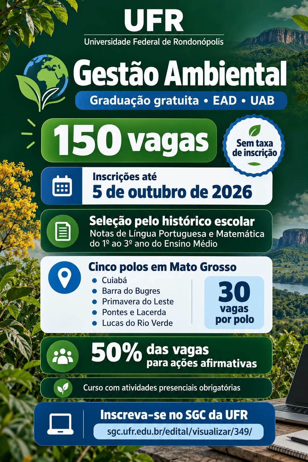 informações gestão ambiental ufr 2026