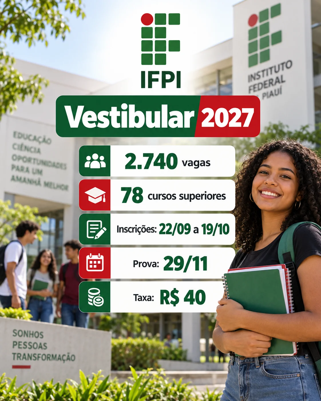 informações vestibular ifpi 2027