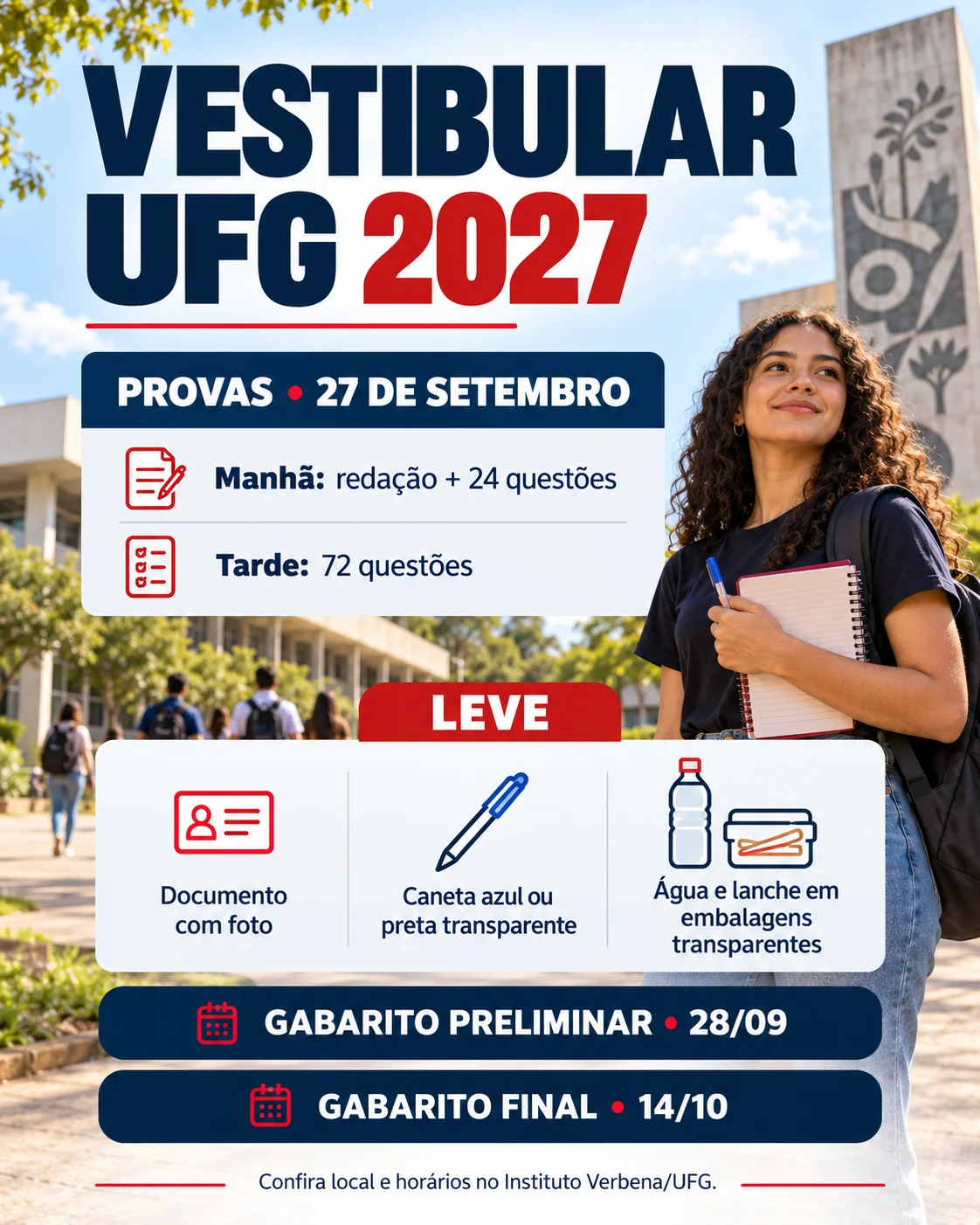 Informações Vestibular UFG 2027 (Imagem IA)