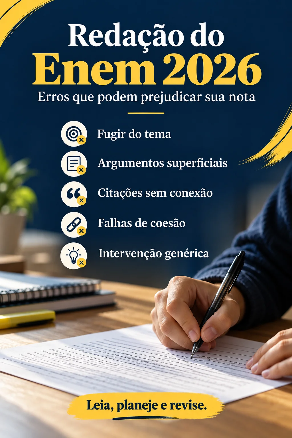 Redação Enem 2026 (Imagem IA)